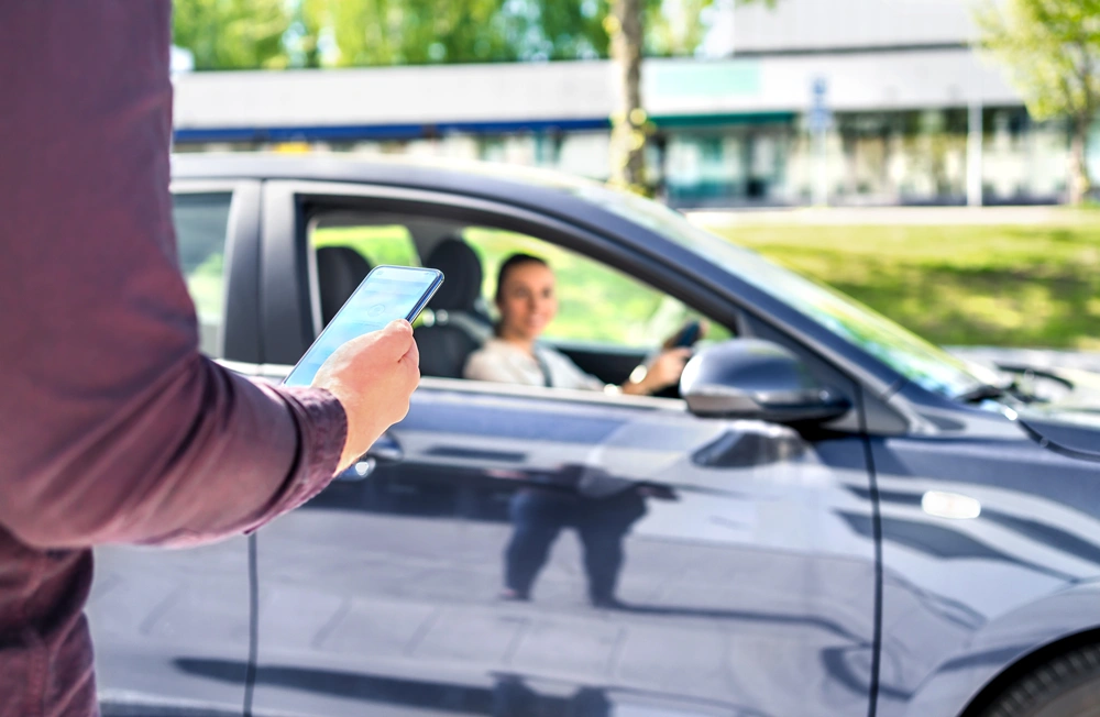 Taxi phone app for cab or car ride share service